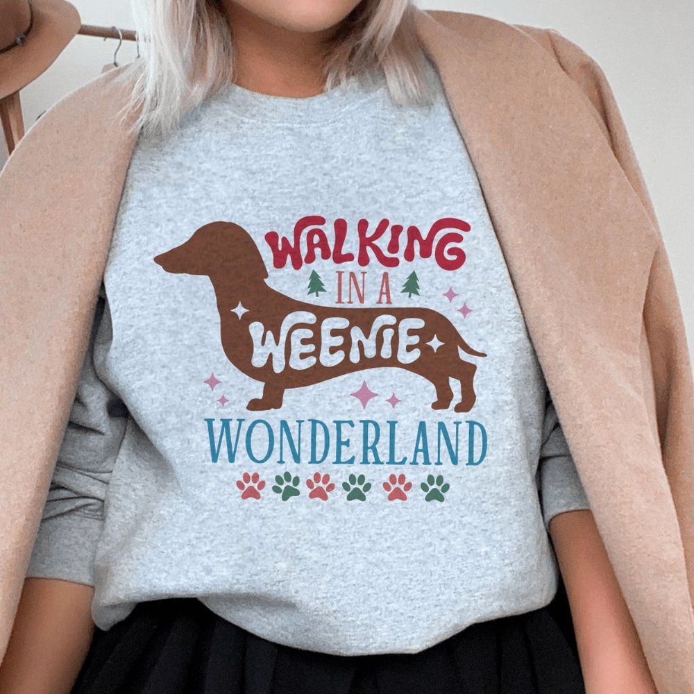 Walking in a Weenie Wonderland Dark Grey Sweatshirt